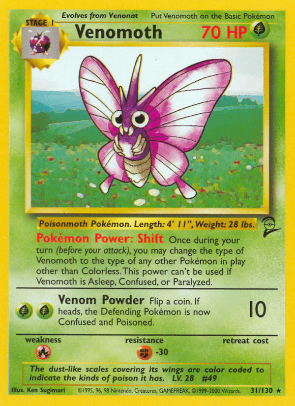 Venomoth Base Set 2