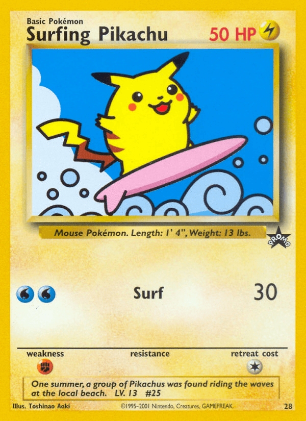Surfing Pikachu Wizards Black Star Promos