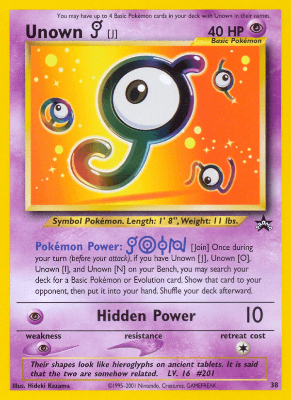 Unown [J] Wizards Black Star Promos