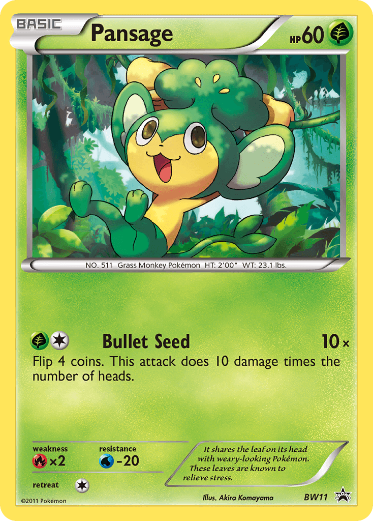 Pansage BW Black Star Promos