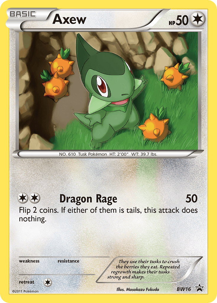Axew BW Black Star Promos