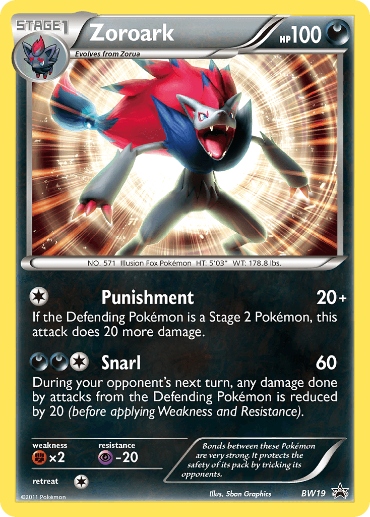 Zoroark BW Black Star Promos