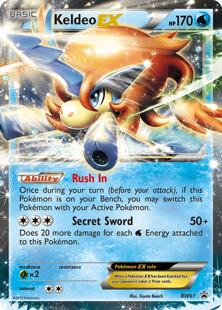 Keldeo-EX BW Black Star Promos