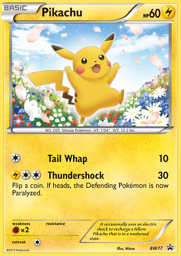 Pikachu BW Black Star Promos