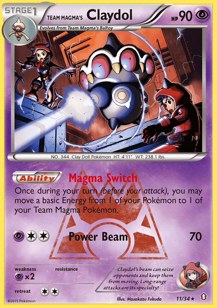 Team Magma's Claydol Double Crisis
