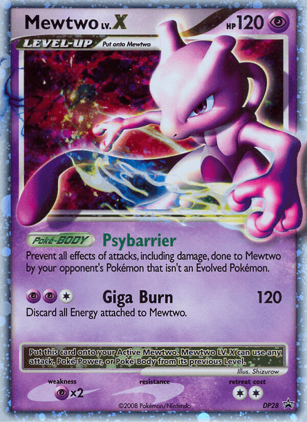 Mewtwo LV.X DP Black Star Promos