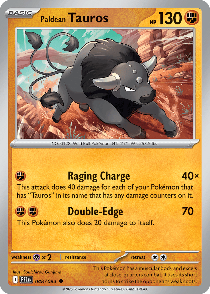 Paldean Tauros Phantasmal Flames