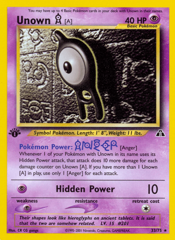 Unown [A] Neo Discovery