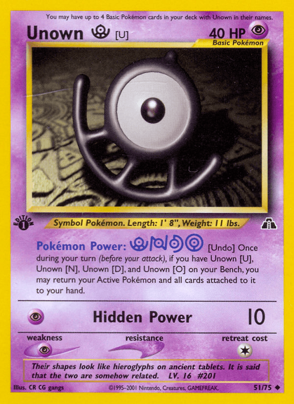 Unown [U] Neo Discovery