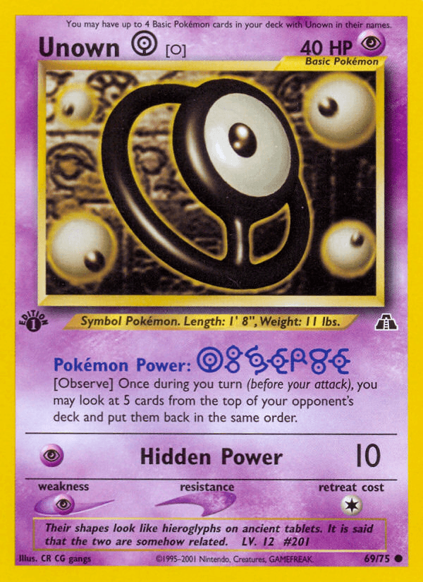 Unown [O] Neo Discovery