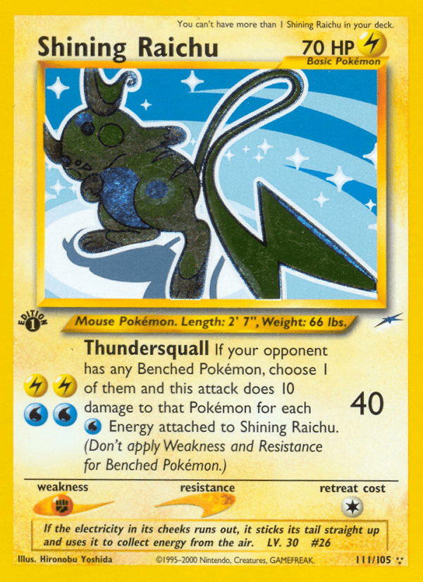 Shining Raichu Neo Destiny