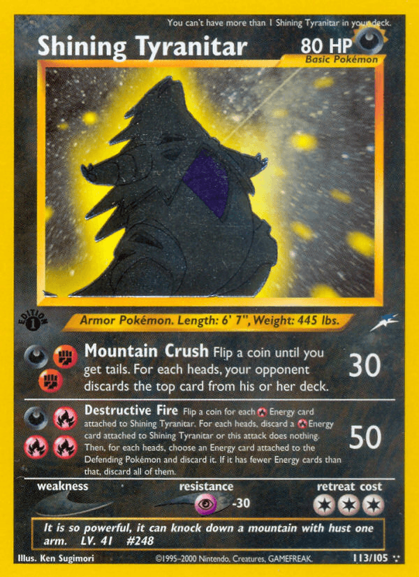 Shining Tyranitar Neo Destiny