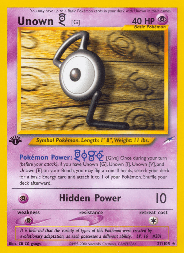 Unown [G] Neo Destiny