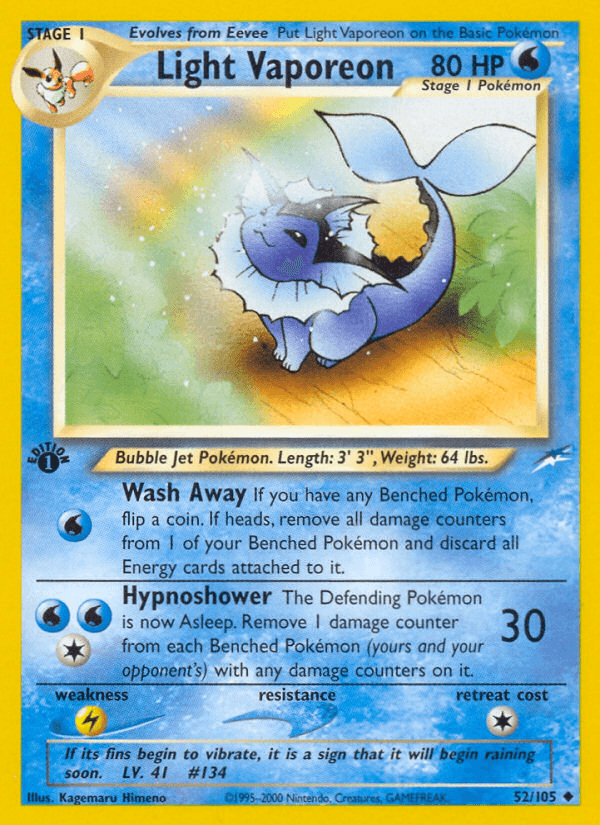 Light Vaporeon Neo Destiny