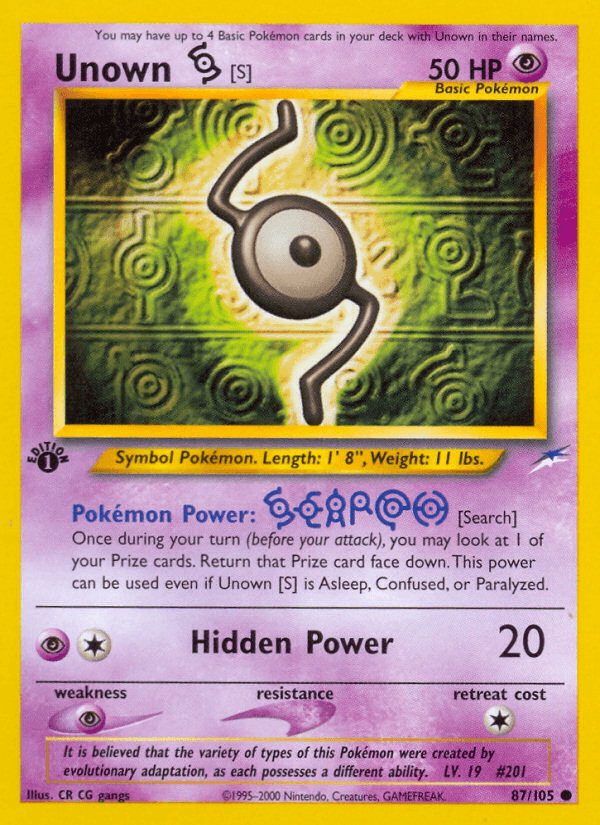 Unown [S] Neo Destiny