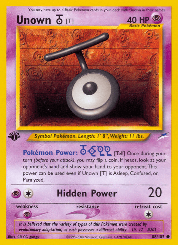 Unown [T] Neo Destiny