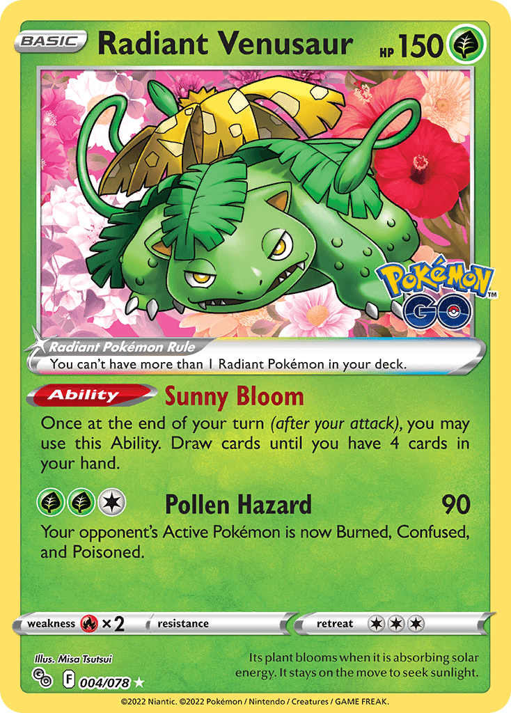 Radiant Venusaur Pokémon GO