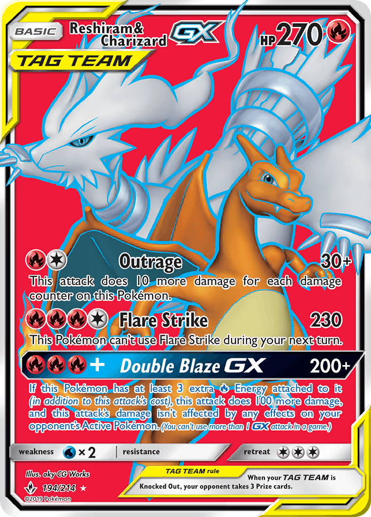 Reshiram & Charizard-GX Unbroken Bonds