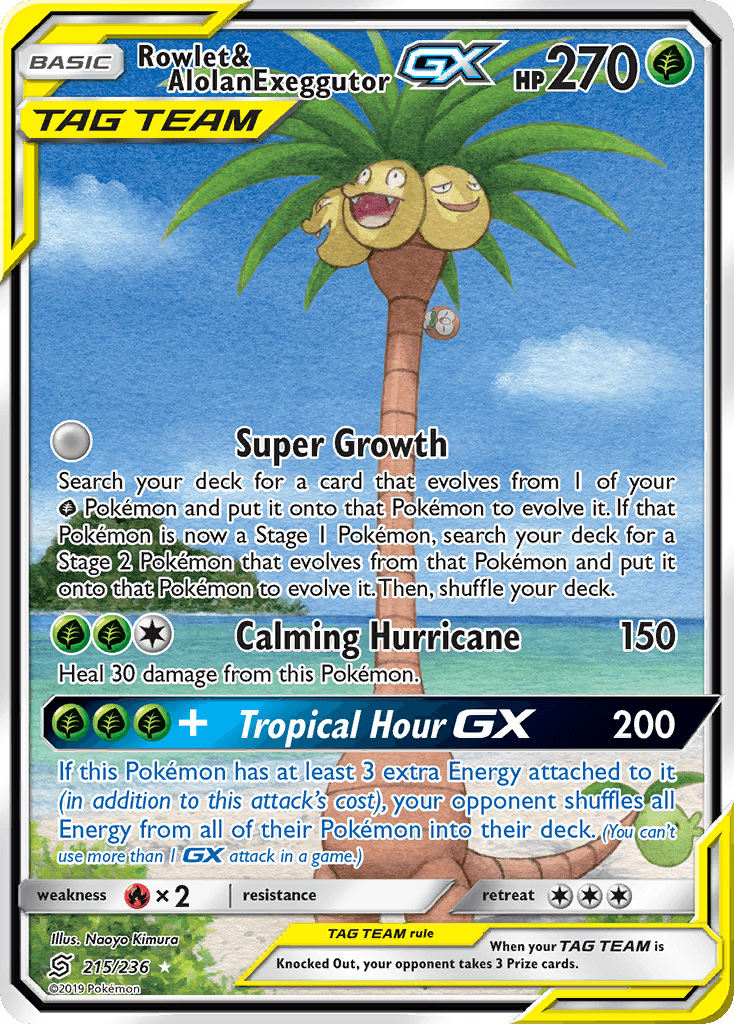 Rowlet & Alolan Exeggutor-GX Unified Minds