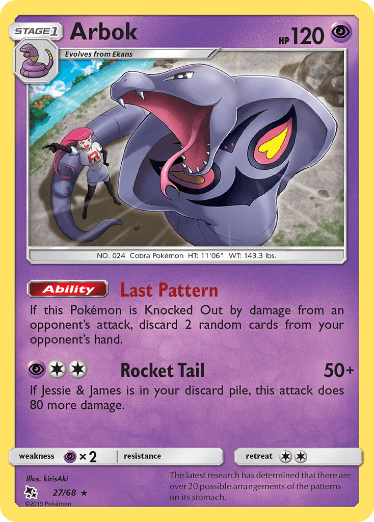 Arbok Hidden Fates
