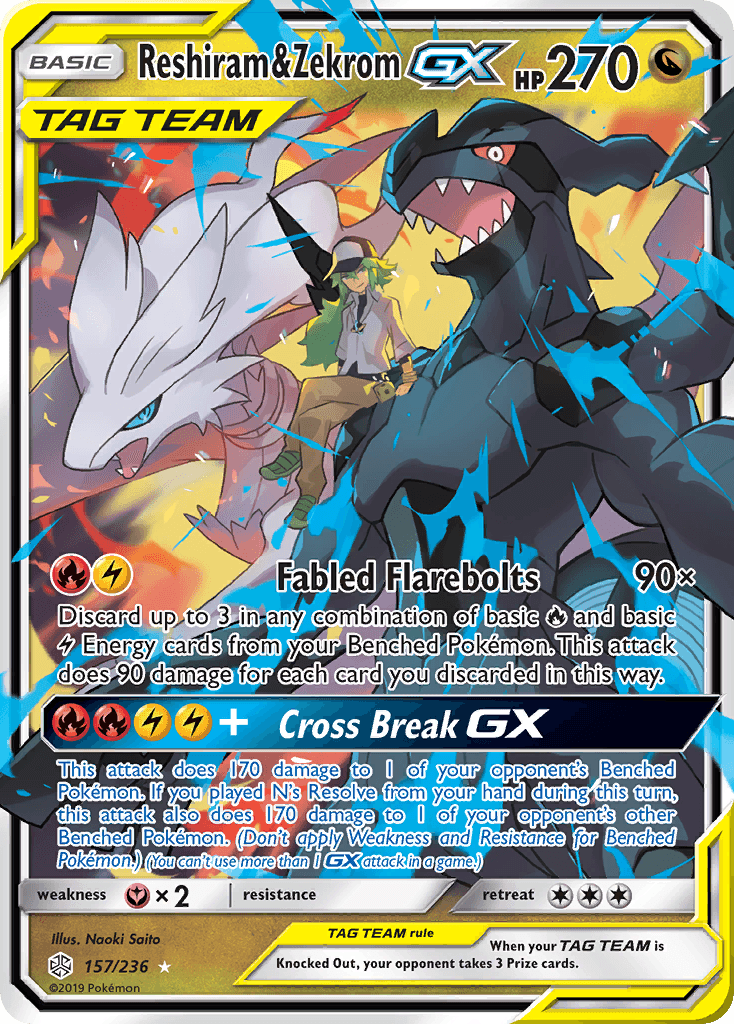 Reshiram & Zekrom-GX Cosmic Eclipse
