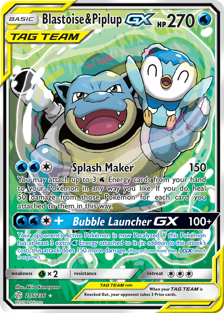 Blastoise & Piplup-GX Cosmic Eclipse