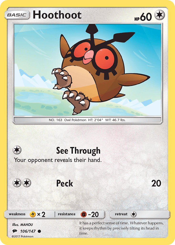 Hoothoot Burning Shadows