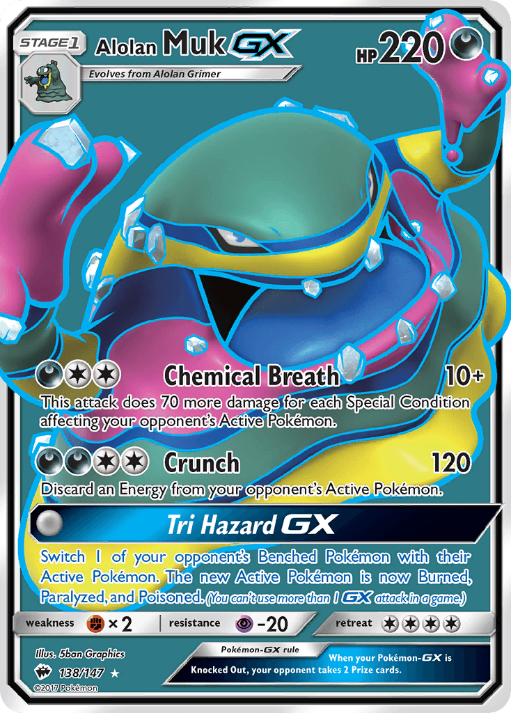 Alolan Muk-GX Burning Shadows