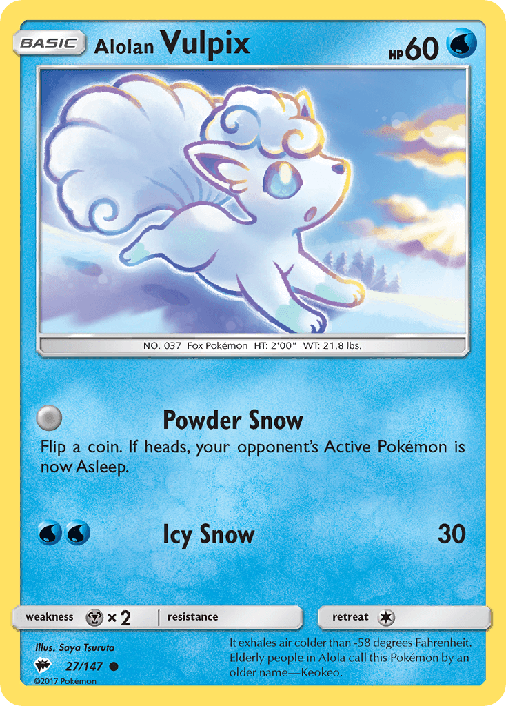 Alolan Vulpix Burning Shadows
