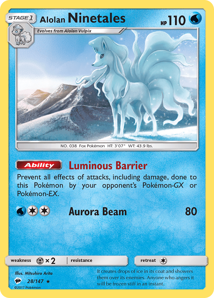 Alolan Ninetales Burning Shadows
