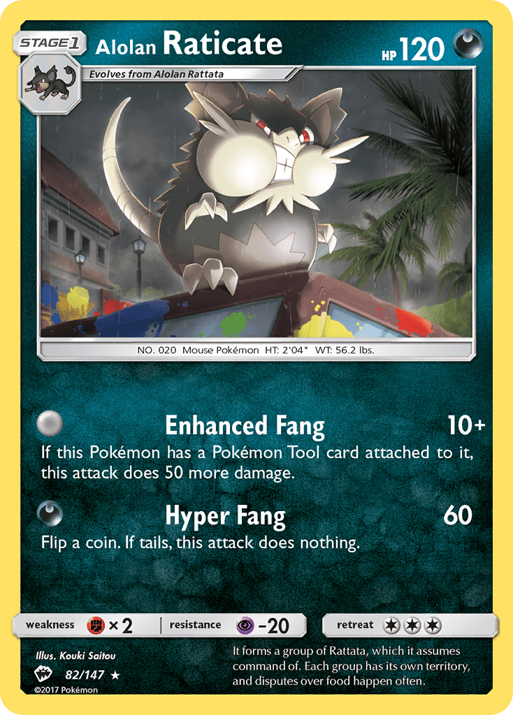 Alolan Raticate Burning Shadows
