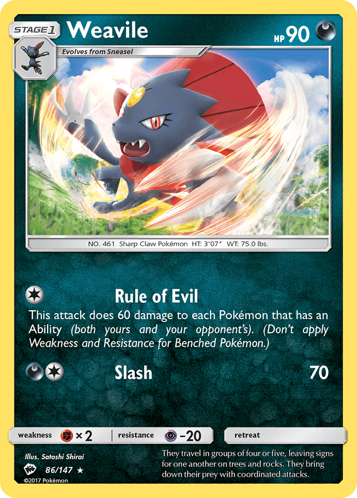 Weavile Burning Shadows