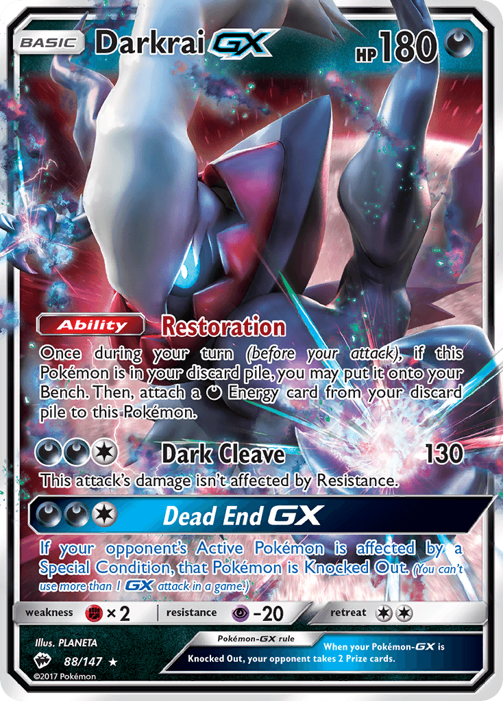 Darkrai-GX Burning Shadows