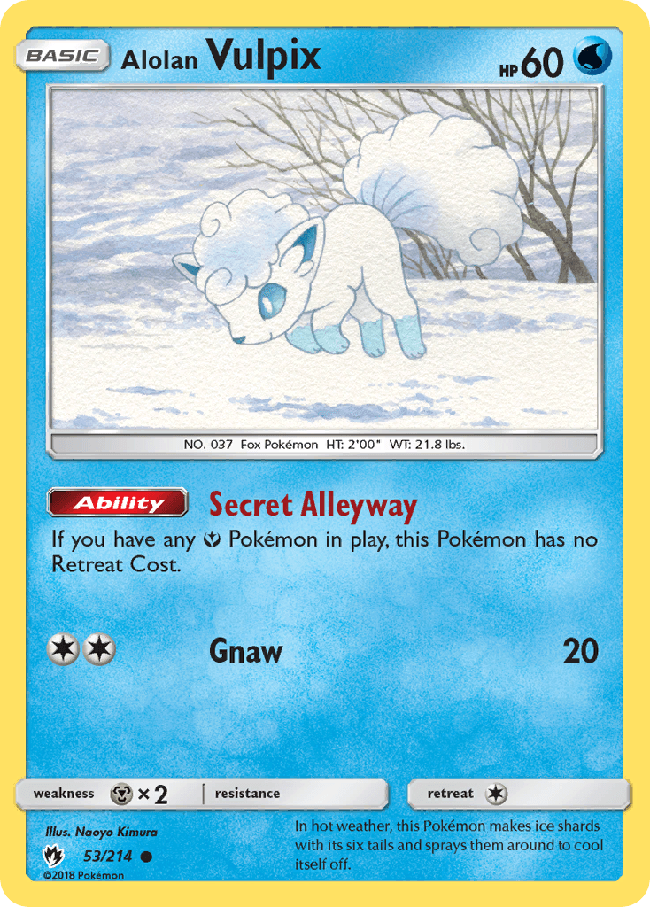 Alolan Vulpix Lost Thunder