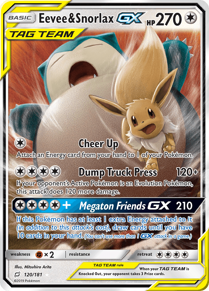 Eevee & Snorlax-GX Team Up