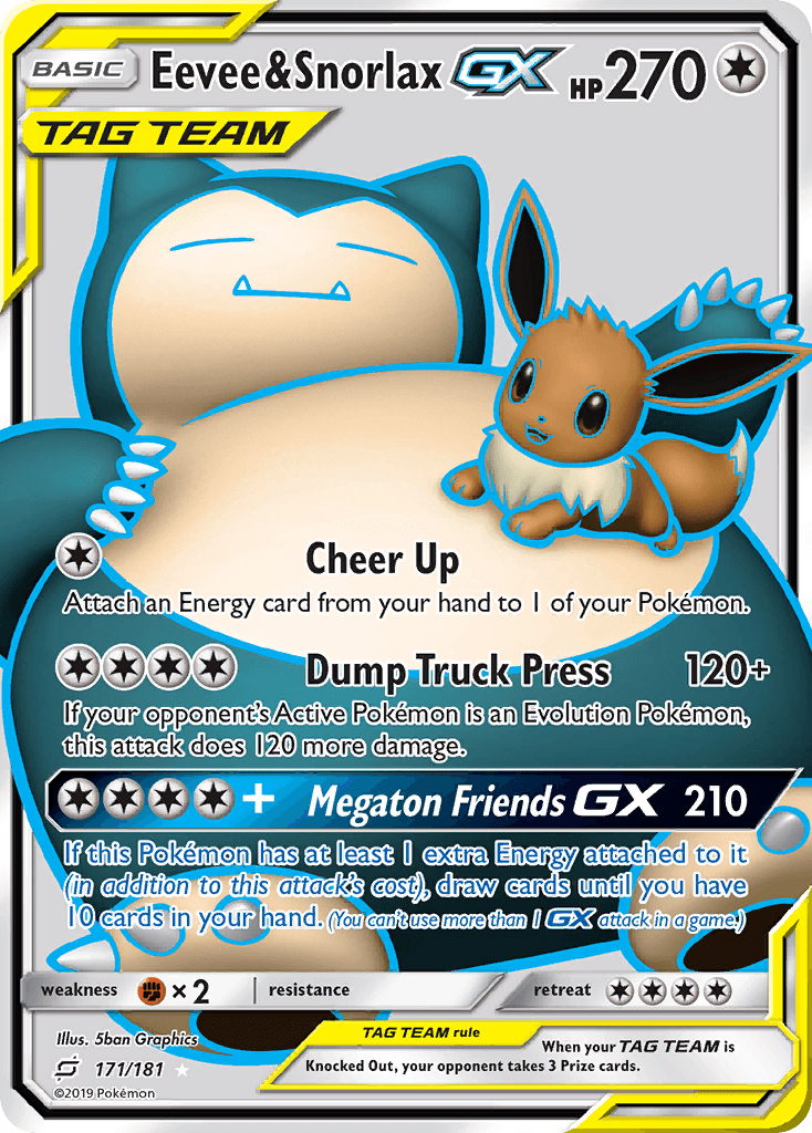 Eevee & Snorlax-GX Team Up
