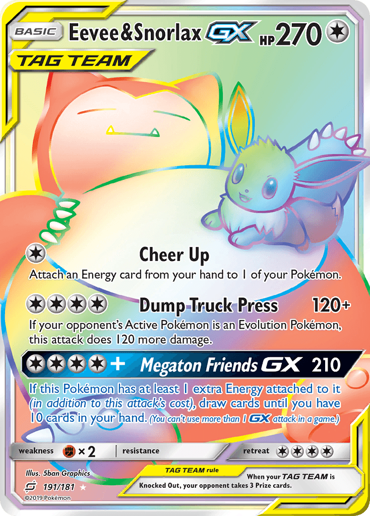 Eevee & Snorlax-GX Team Up