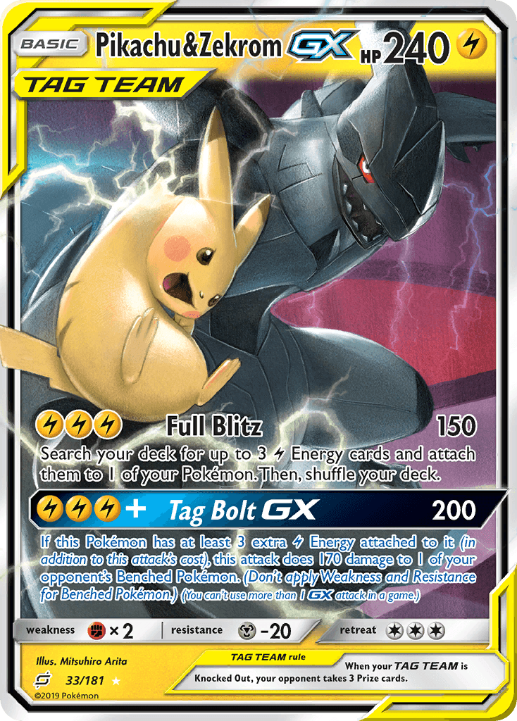 Pikachu & Zekrom-GX Team Up