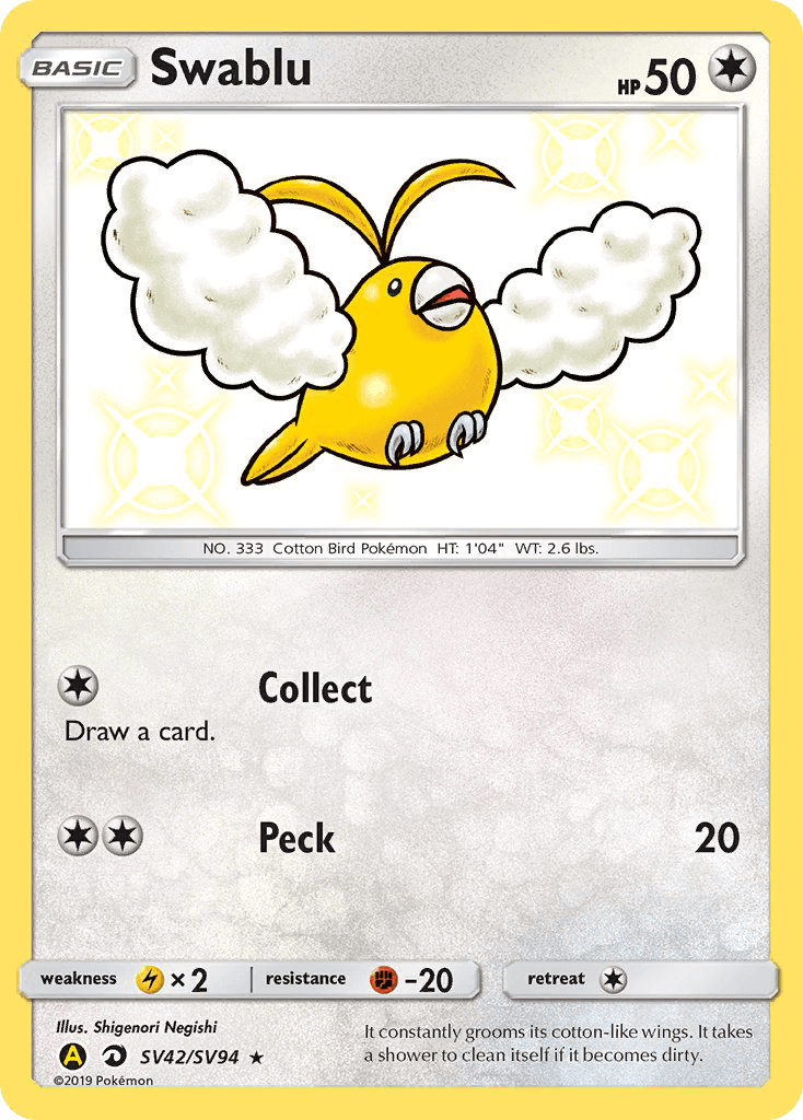 Swablu Hidden Fates Shiny Vault