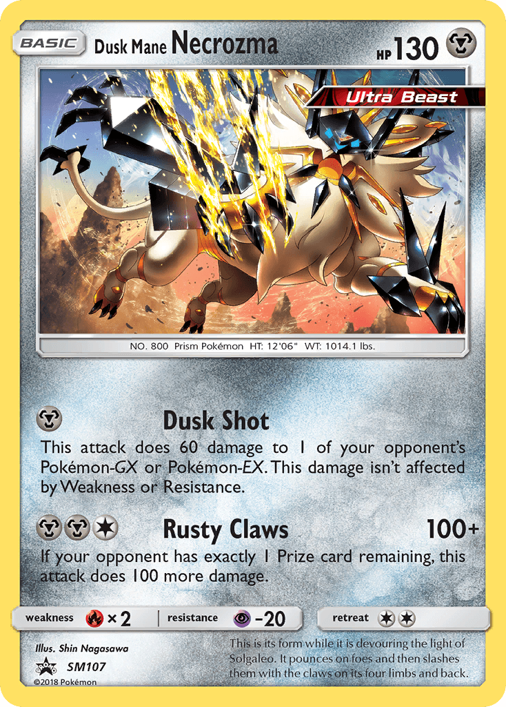 Dusk Mane Necrozma SM Black Star Promos