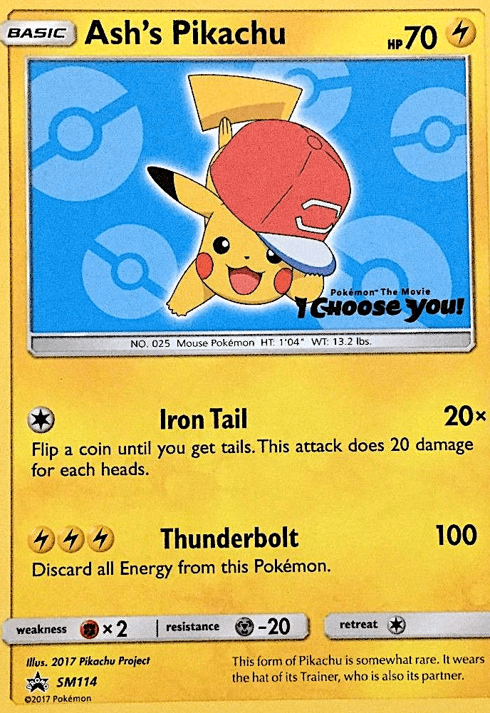 Ash's Pikachu SM Black Star Promos