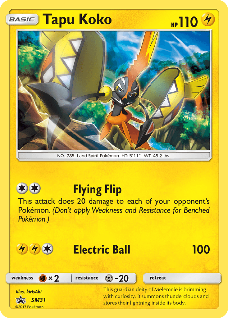 Tapu Koko SM Black Star Promos