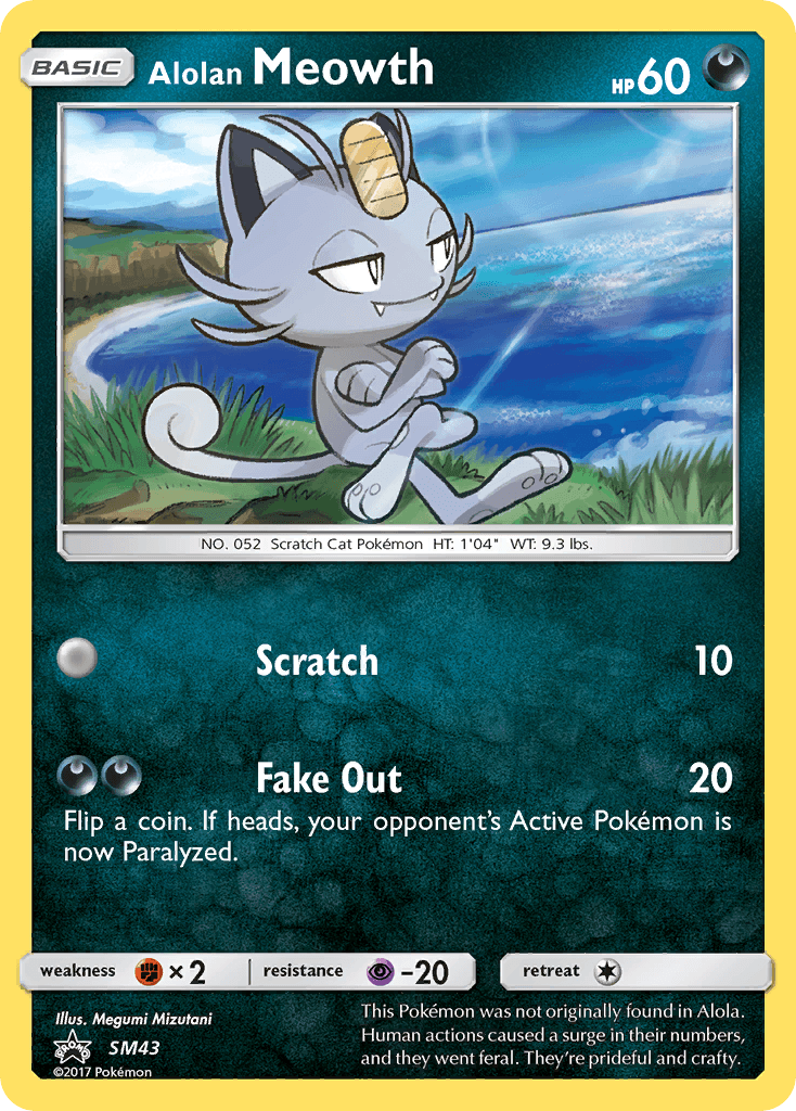 Alolan Meowth SM Black Star Promos