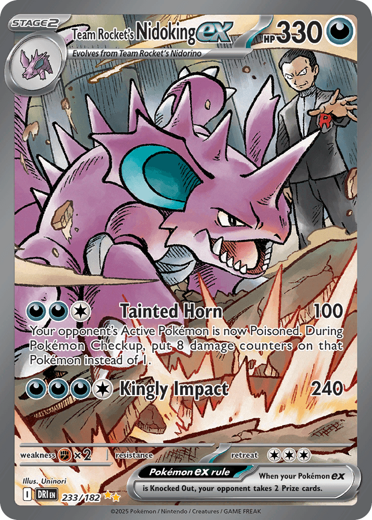 Team Rocket's Nidoking ex Destined Rivals