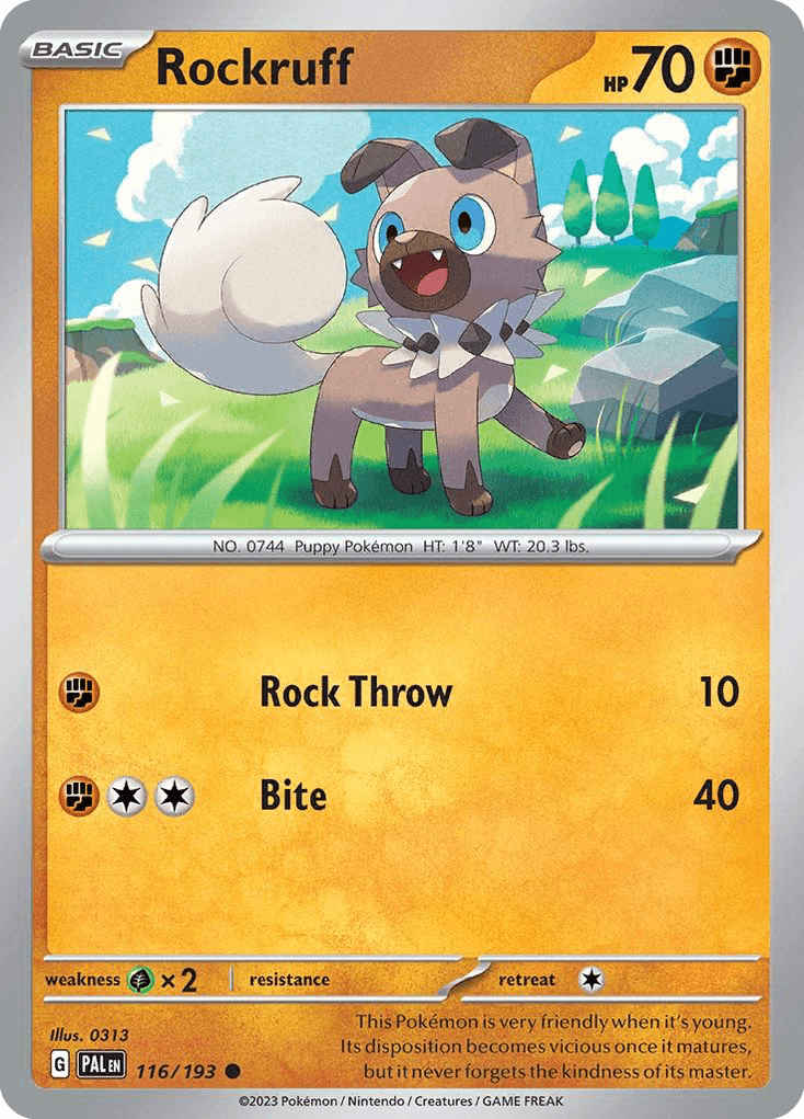 Rockruff Paldea Evolved