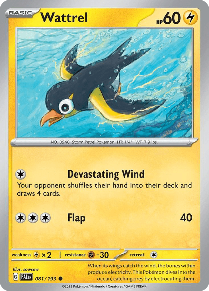 Wattrel Paldea Evolved