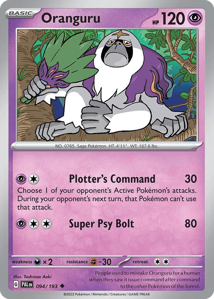 Oranguru Paldea Evolved