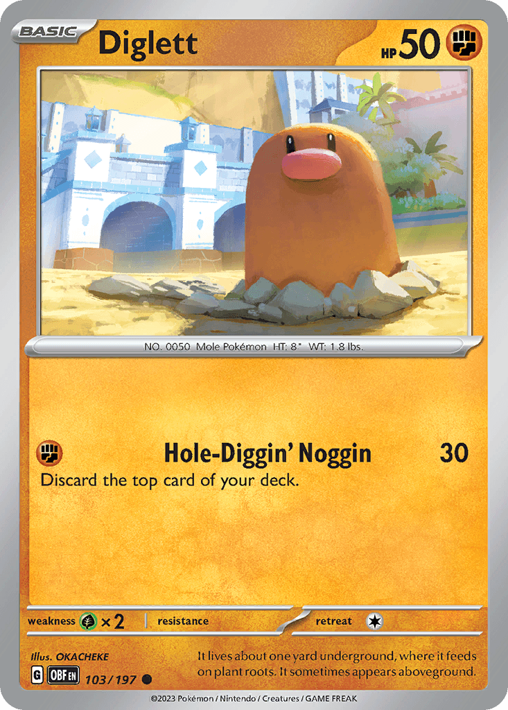 Diglett Obsidian Flames