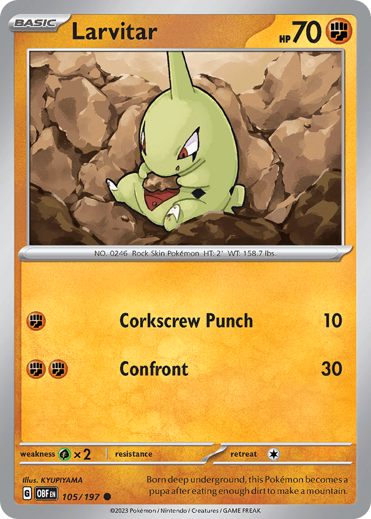 Larvitar Obsidian Flames