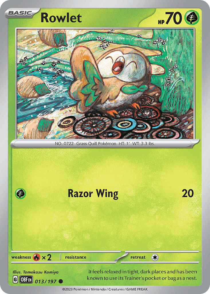 Rowlet Obsidian Flames
